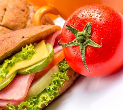 Salad Sandwich Roll Showing Rolls Bun And Delicatessen