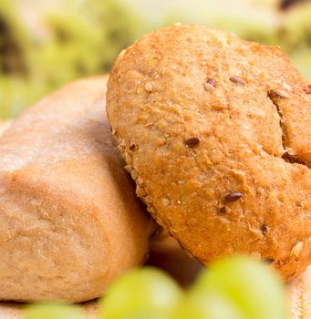 Bread Rolls Showing Food Stuff And Freshness