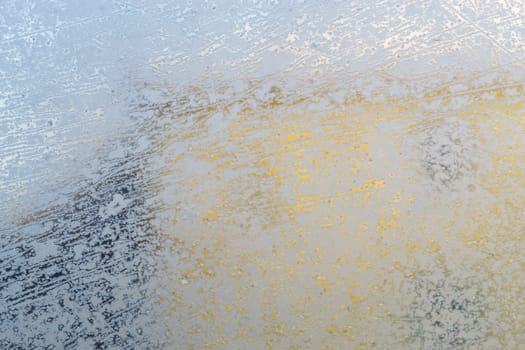 winter window close-up snow patterns on the Windows of frost, snow city