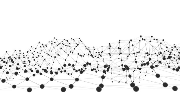 Concept of Network or Internet Communication. 3d illustration. White background