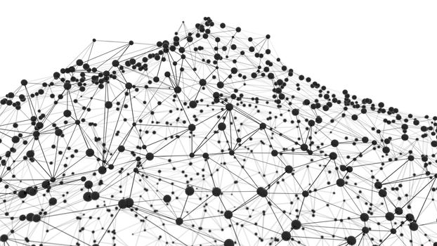 Concept of Network or Internet Communication. 3d illustration. White background