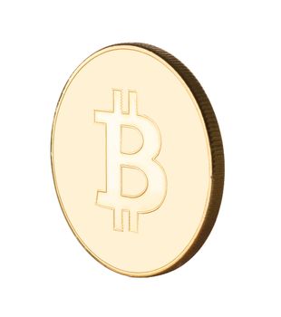 bitcoin crypto currency on white isolated background