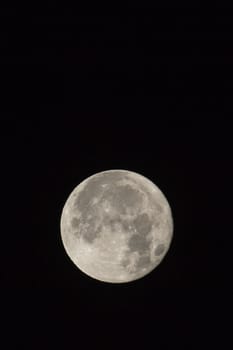 Full Supermoon with text or copy space above.