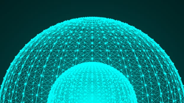 Abstract connection dots. Technology background. Network concept. 3d rendering