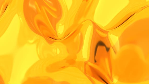 Elegant golden silk. 3d rendering abstract background. Digital illustration