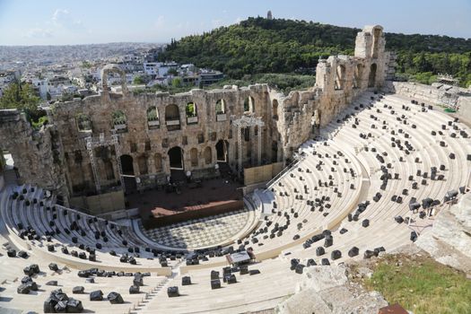 The Odeon of Herodes Atticus at the Acropolis in Athens, Greece