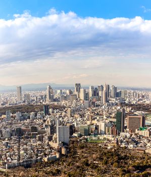 Tokyo city skyline in Shinjuku area