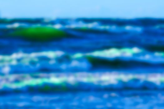 Summer ocean - soft lens bokeh image. Defocused background