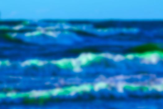 Summer ocean - soft lens bokeh image. Defocused background