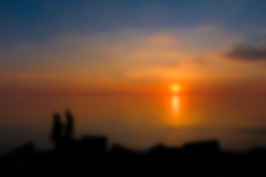 Gold sunset - soft lens bokeh image. Defocused background