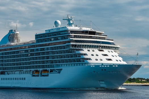 Royal cruise liner on the way. Tour travel and spa services