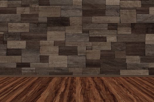 room perspective, wood room texture wall and wooden plank grou