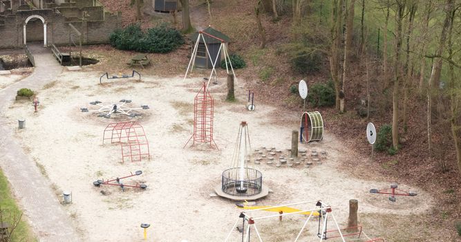 Old playground in the Netherlands - No children playing