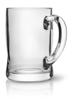 Mug for beer rotated isolated on white background