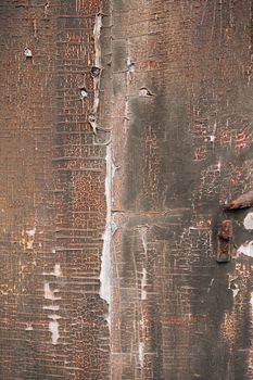 Old rusty painted wood board background texture