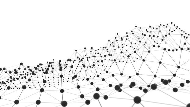 Concept of Network or Internet Communication. 3d illustration. White background