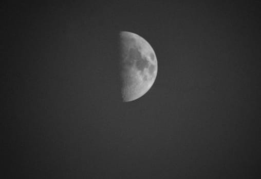 moon retro style black and white photograph of the moon on the black sky