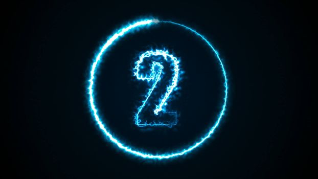 Abstract background with energy number. Digital 3d rendering. Isolated digital sign on a black background