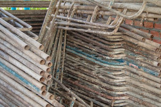 Steel scaffolding for construction site in Thailand