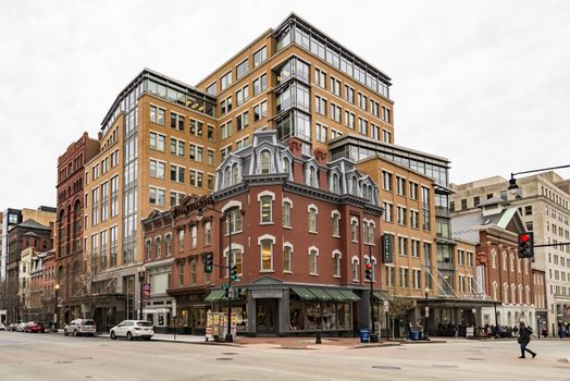 WASHINGTON D.C., USA - DECEMBER 20: Streets and architecture of Washington DC early morning. Washington is the capital of the United States on December 20, 2017, in Washington DC