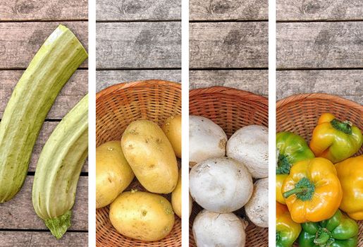 vegetable collage