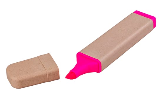 Pink highlighter isolated over a white background