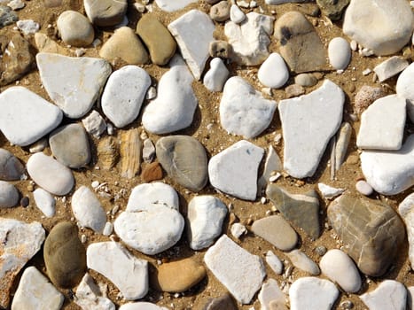 stones in the sand