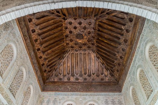 Rooftop interior with design pattern in Granada, Spain, Europe on a bright sunny day