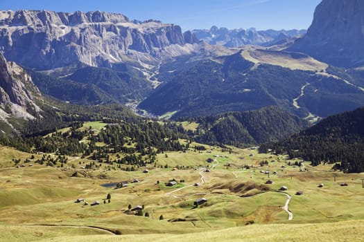 Mountain landscape on a sunny day, Dolomite Alps, Italy