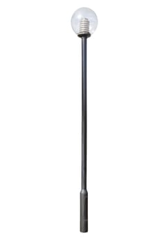 An old street lamppost isolated over white