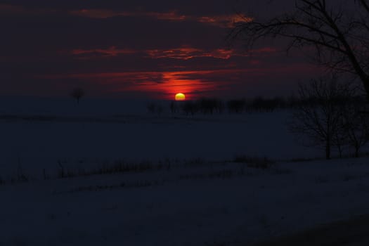 Amazing golden sunset