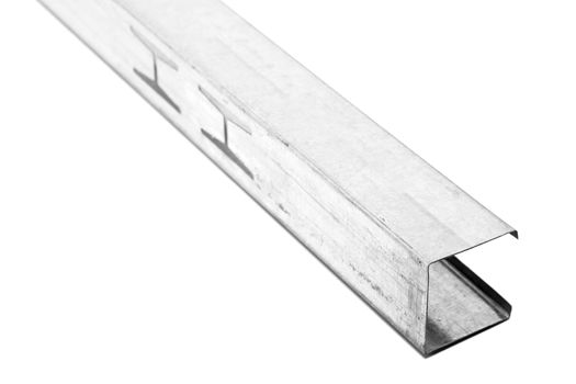 C shaped metal profile for drywall support with cable openings