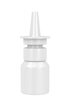 Blank nasal spray bottle, isolated on white background 