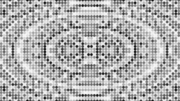 Abstract halftone dotted background. Monochrome pattern with dot and circles. 3d rendering