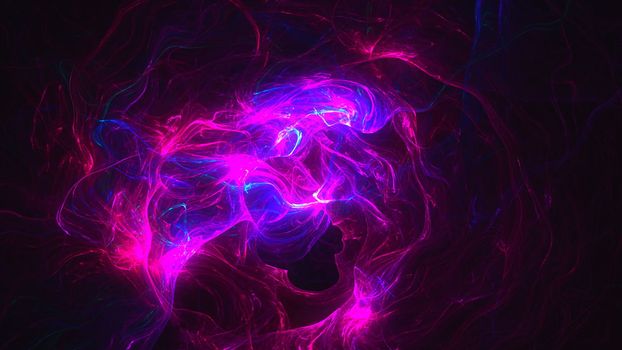 Abstract fractal background 3d rendering animation. Seamless loop.