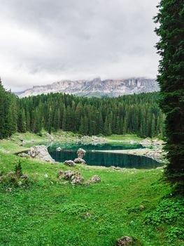 landscape the wild nature lake Misurina in the Alps