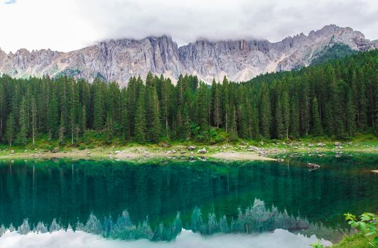 landscape the wild nature lake Misurina in the Alps