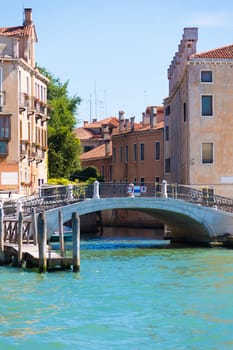 Landscape on the Grand Canal in Venice, Italy.