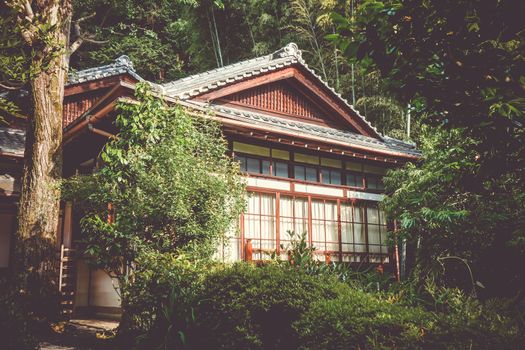 Building in Chion-in temple garden, Kyoto, Japan