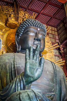 Vairocana great buddha in Daibutsu-den Todai-ji temple, Nara, Japan