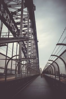 Sydney Harbour Bridge and cloudy sky, Australia