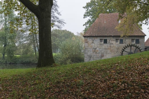 The authentic and monumental Mallumse water mill in Eibergen in the region Achterhoek in the Netherlands
