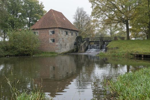 The authentic and monumental Mallumse water mill in Eibergen in the region Achterhoek in the Netherlands
