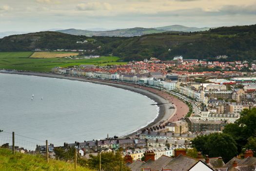 Picturesque seaside town in Wales, UK