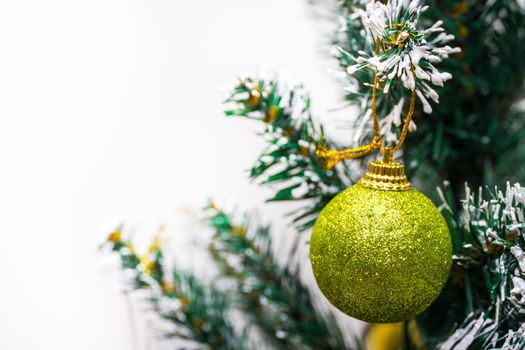 Christmas tree and decorations.