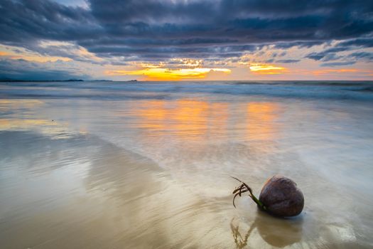 Sunset at Tanjung Aru beach, Kota Kinabalu.