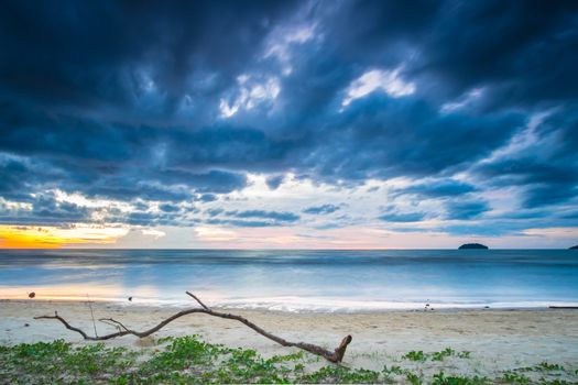 Sunset at Tanjung Aru beach, Kota Kinabalu.