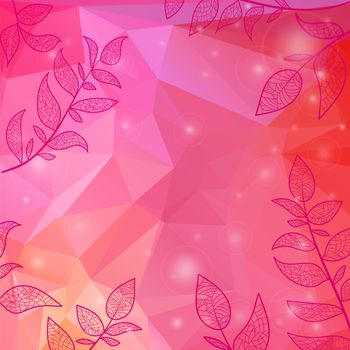 abstract background with branches and leaves for promotion, greeting card or invitation