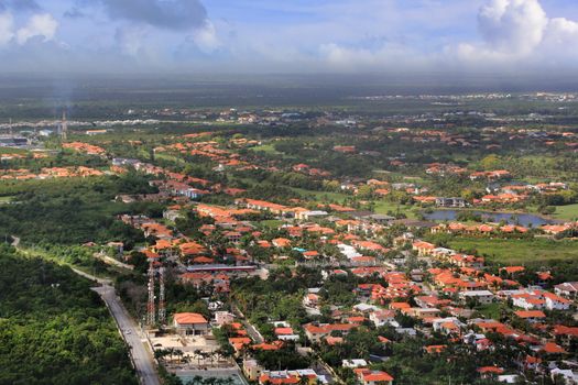 Aerial view of Dominican Republic