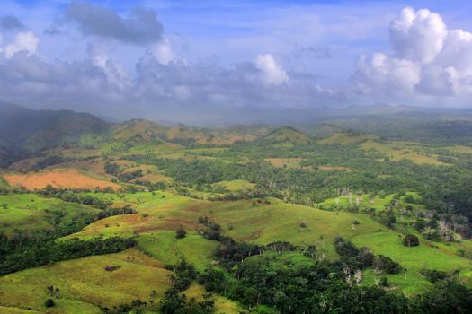 Aerial view of Cordilleras. Dominican Republic